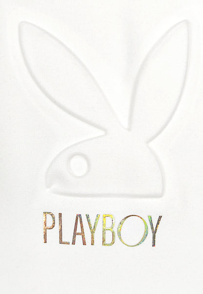 Playboy x SUB Men Short-Sleeve Sweatshirt Hoodie - White - 410162