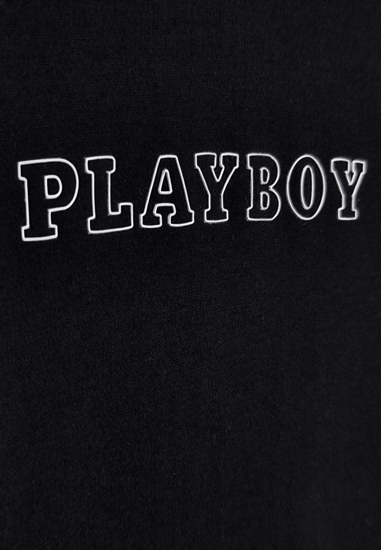 Playboy x SUB Men Short-Sleeve Sweatshirt Hoodie - Black - 410160