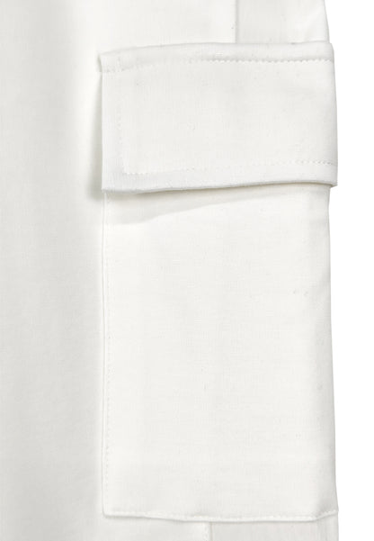 Women Long Cargo Pants - White - 410018