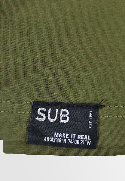 Men Short-Sleeve Basic Tee - Army Green - 310198