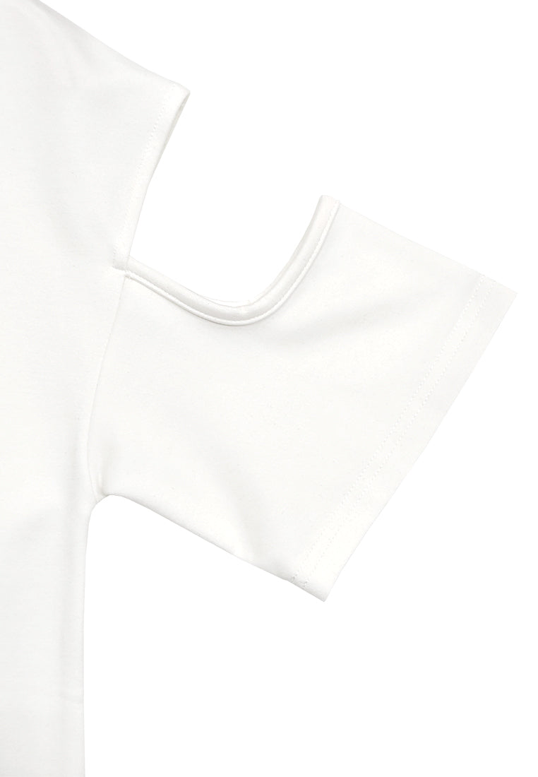 Women Short-Sleeve Fashion Tee - White - 310233