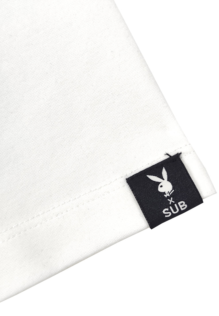 Playboy x SUB Women Cropped Polo Tee - White - 410105