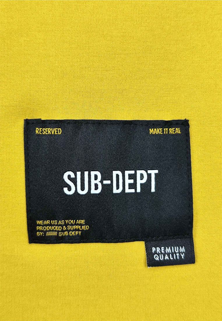 Men Oversized T-Shirt Short Sleeve - Yellow - 310112