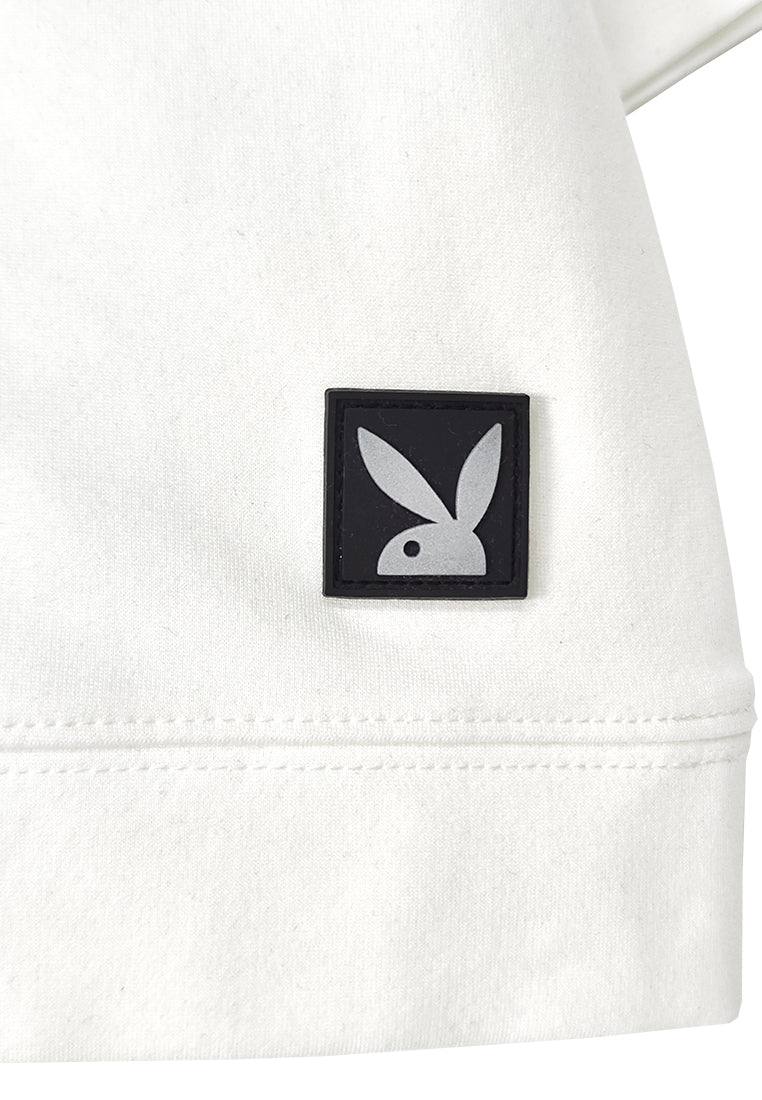 Playboy x SUB Women Cropped Polo Tee - White - 410105