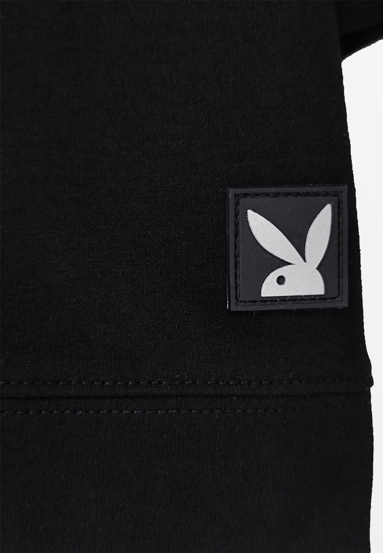 Playboy x SUB Women Cropped Polo Tee - Black - 410104