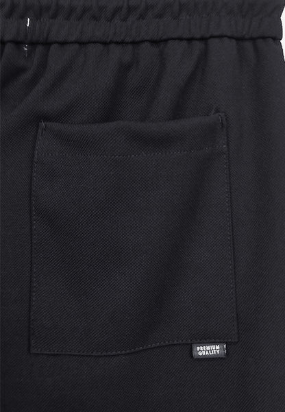 Men Knit Short Jogger - Black - 410081