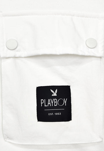 Playboy x SUB Men Short-Sleeve Sweatshirt Hoodie - White - 410162