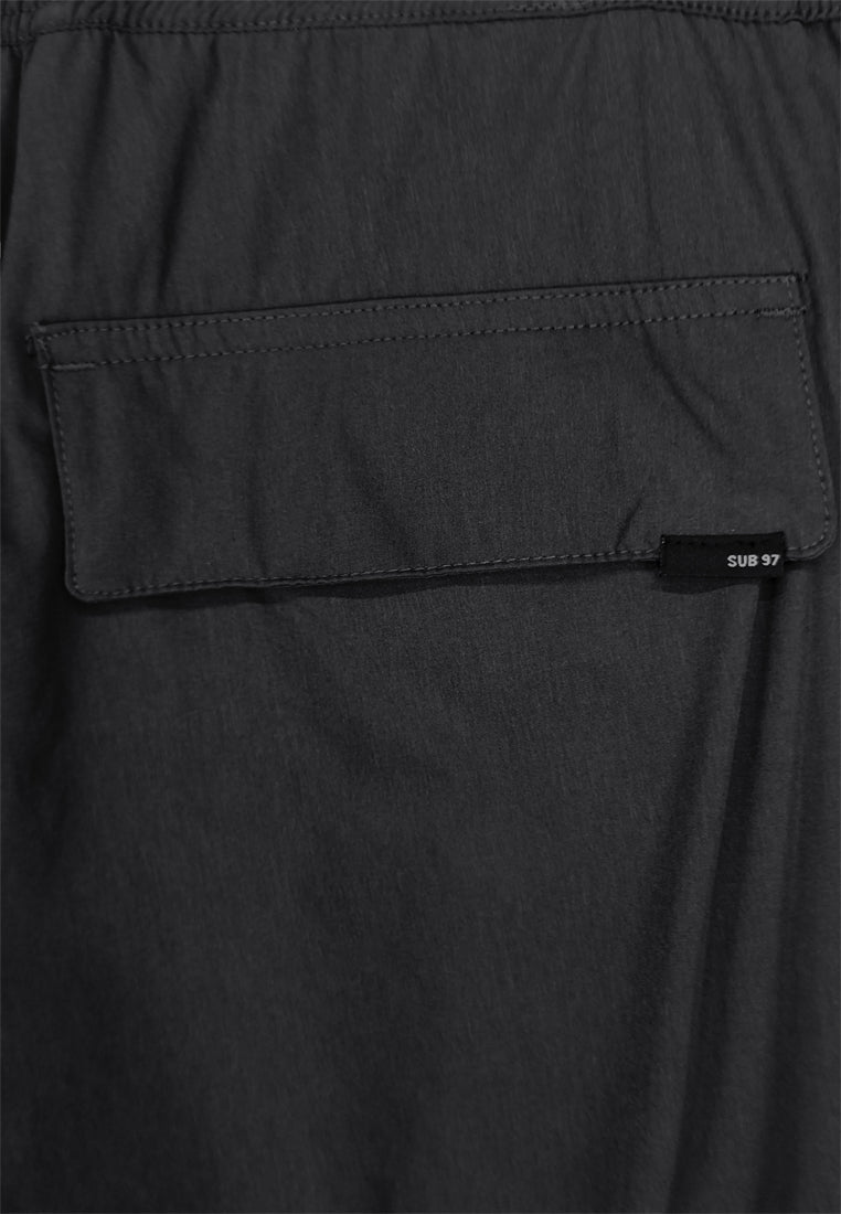 Men Woven Long Jogger - Black - 410055