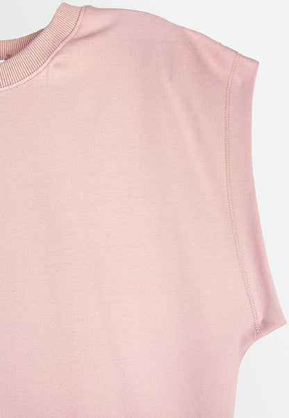 Women Sleeveless Fashion Tee - Pink - 410470