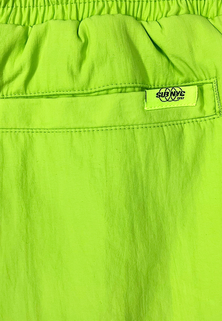 Men Nylon Short Jogger - Neon Green - H2M723