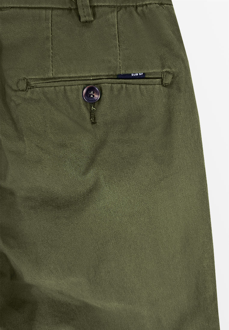 Men Slim Fit Long Pants - Army Green - S3M603