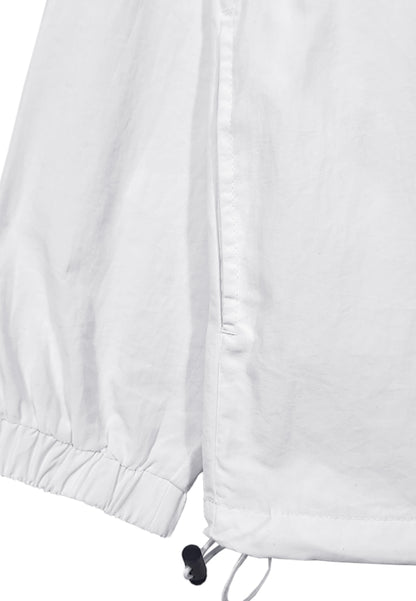 Men Nylon Bomber Jacket - White - H2M719