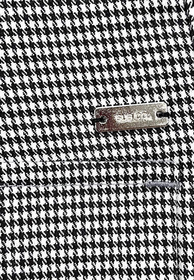 Women Houndstooth Skort - Dark Grey - S3W612