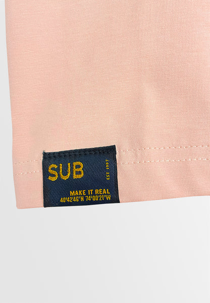 Men Short-Sleeve Basic Tee - Pink - 410411