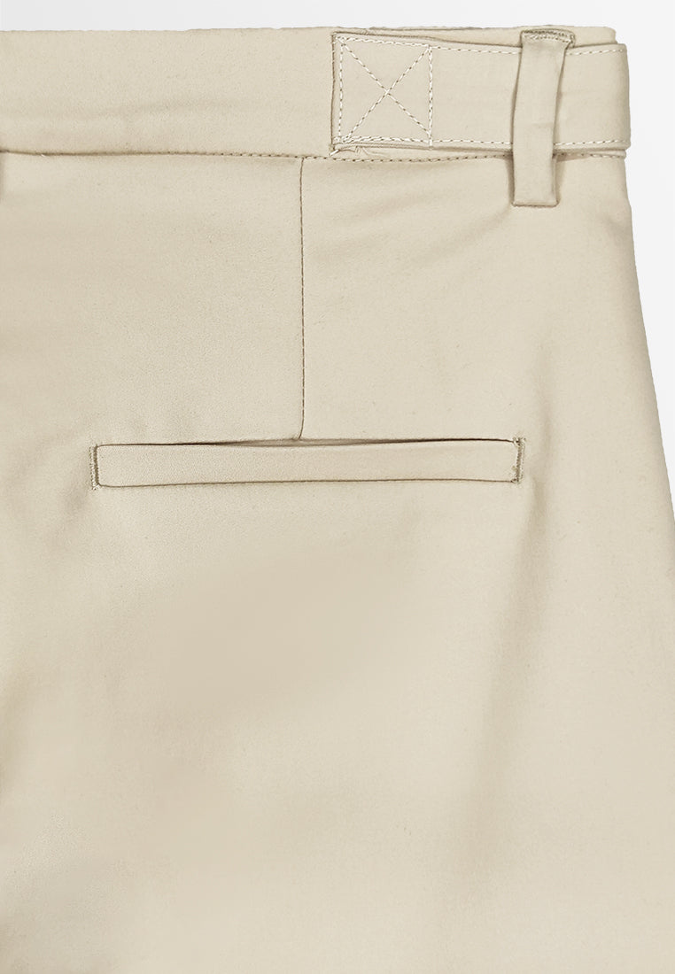 Women Wide Leg Long Pants - Khaki - 310218