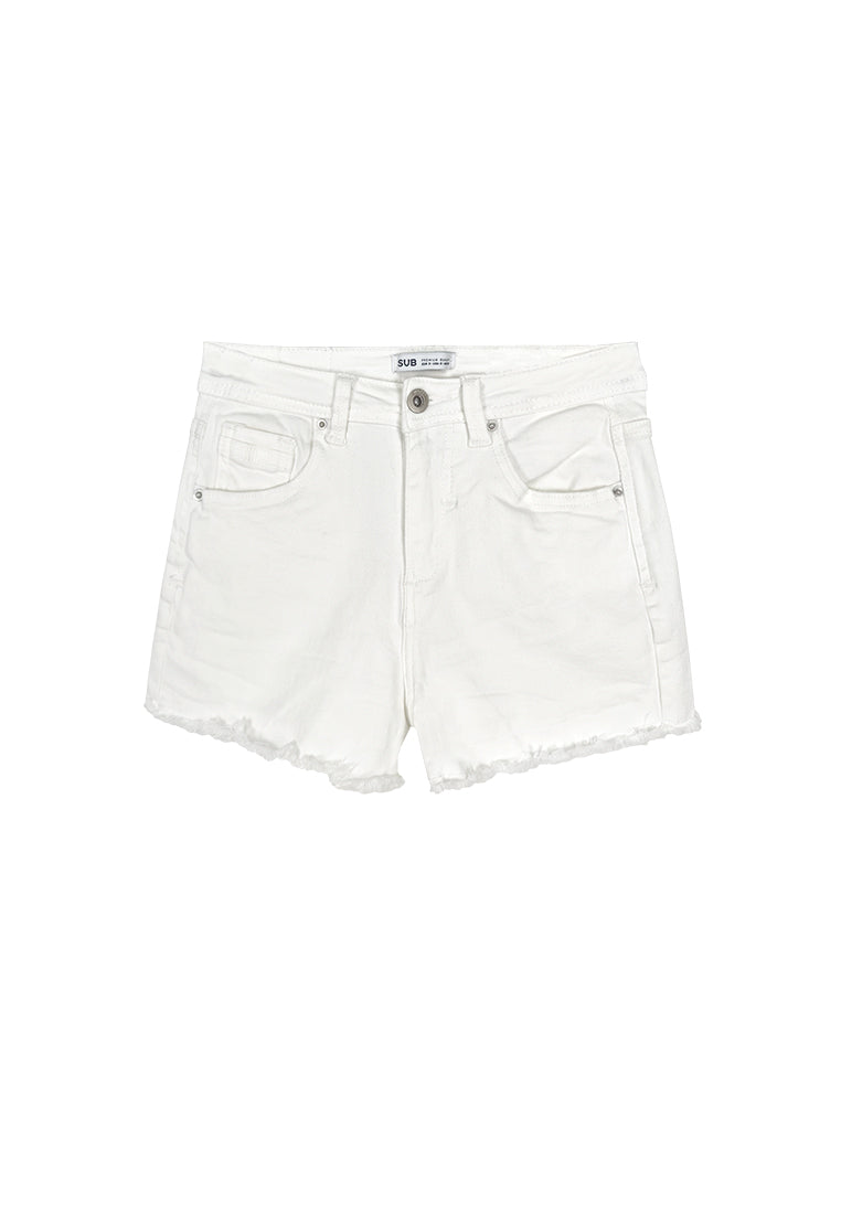 Women Short Jeans - White - 410129