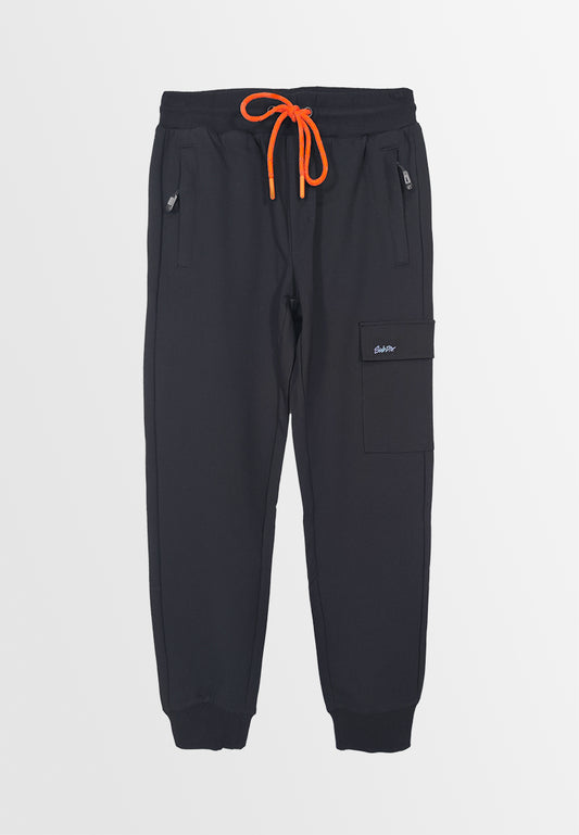 Men Long Jogger - Black - M3M858