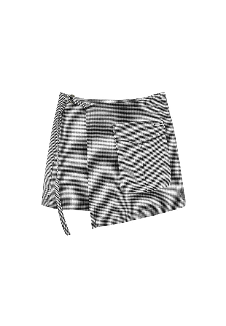 Women Grid Skort - Black - 310041