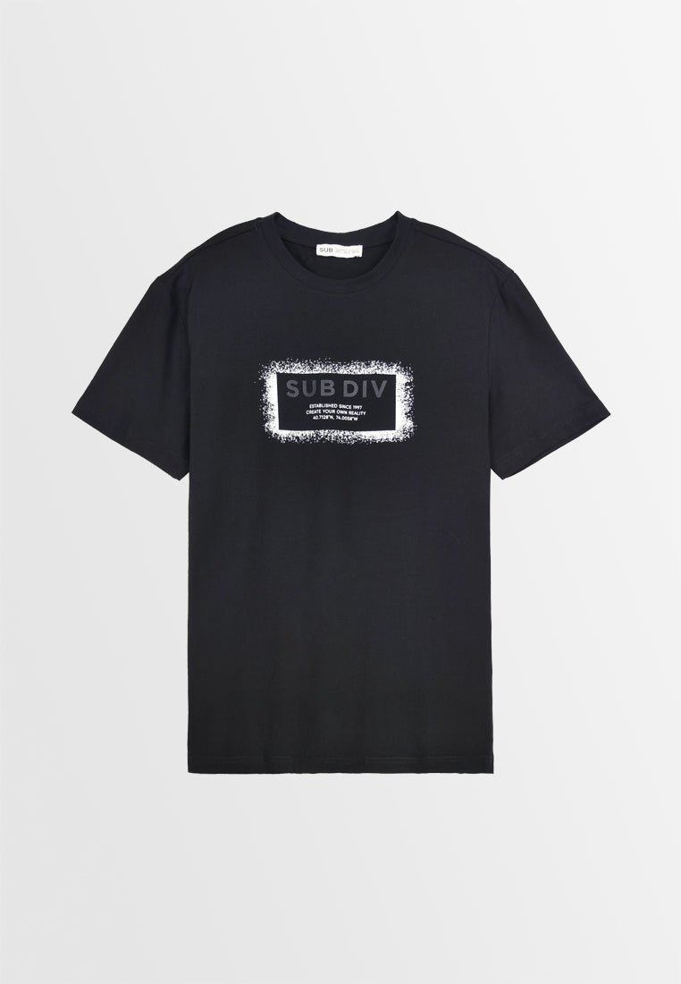 Men Short-Sleeve Graphic Tee - Black - 410114