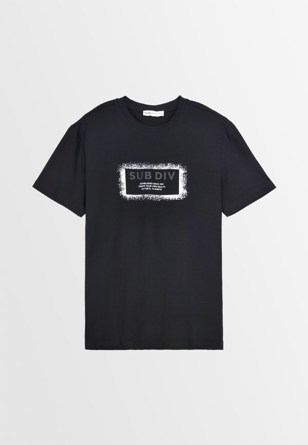 Men Short-Sleeve Graphic Tee - Black - 410114