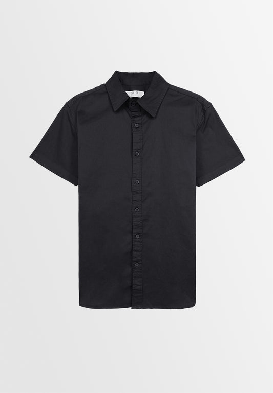 Men Short-Sleeve Shirt - Black - 410051