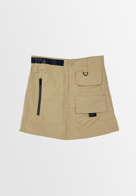 Women Cargo Skort - Khaki - S3W718