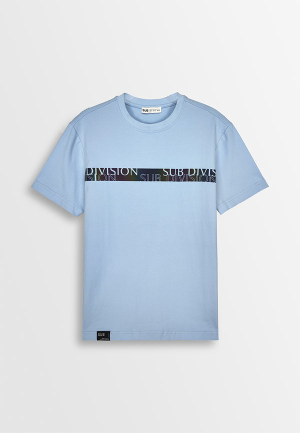 Men Short-Sleeve Graphic Tee - Light Blue - 410326