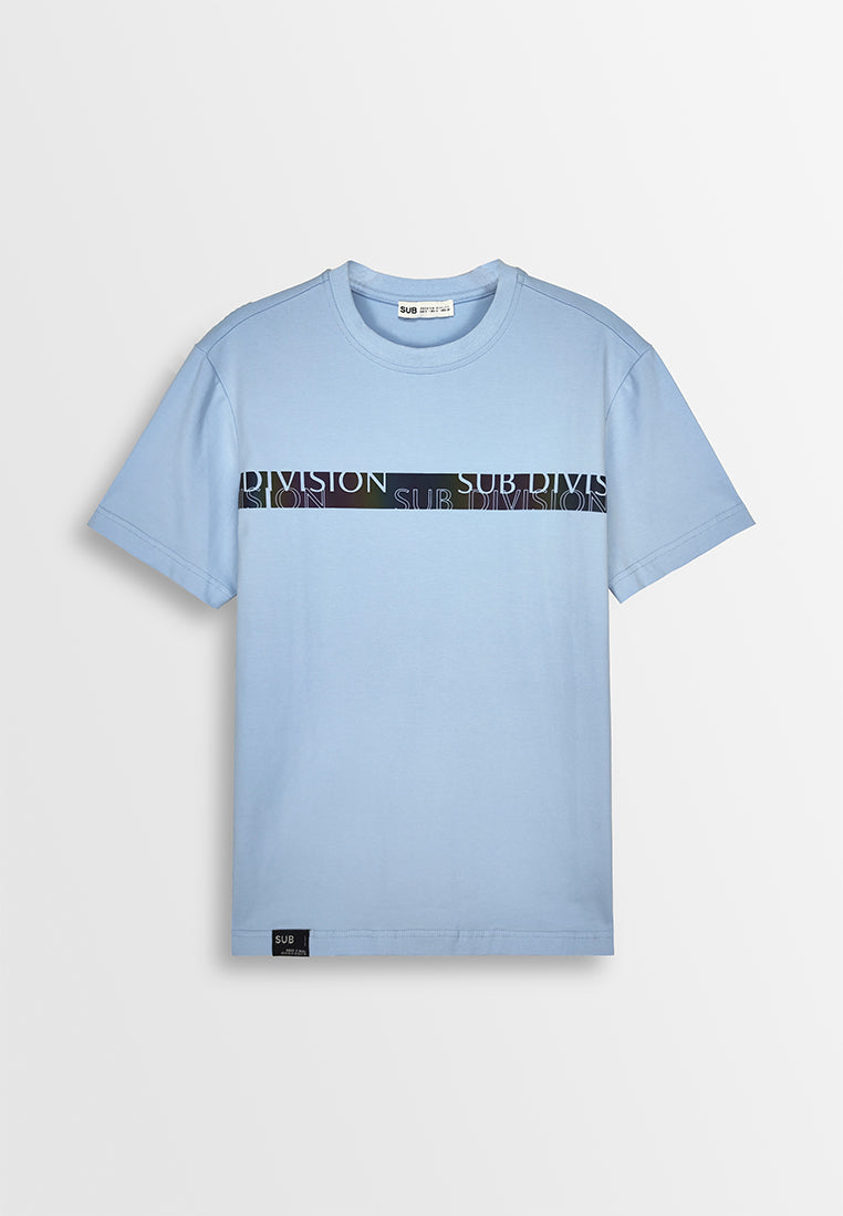 Men Short-Sleeve Graphic Tee - Light Blue - 410326