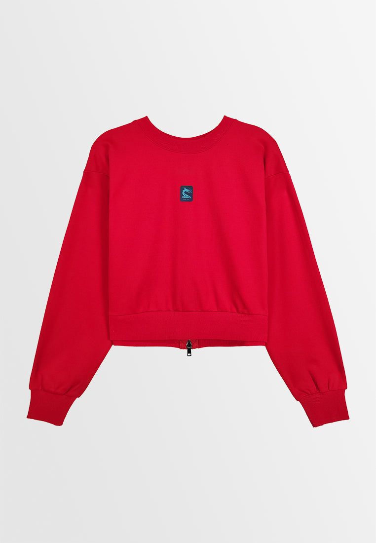 Women Long-Sleeve Sweatshirt - Red - 410004