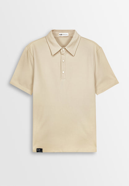 Men Short-Sleeve Polo Tee - Khaki - 410284