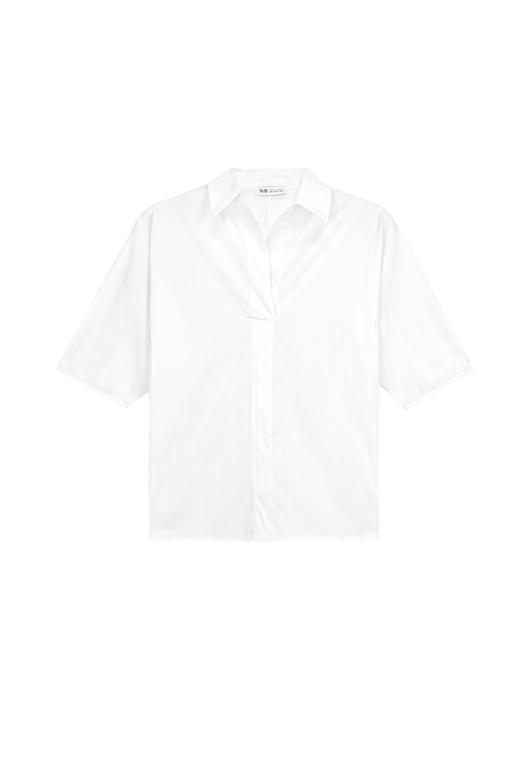 Women Woven Blouse - White - 310018