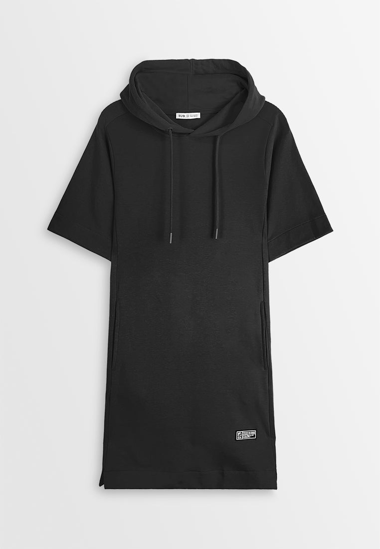 Women Sweatshirt Hoodies Dress - Black - 410359