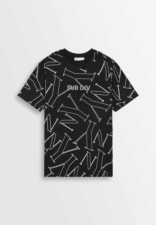 Men Short-Sleeve Graphic Tee - Balck - 410192