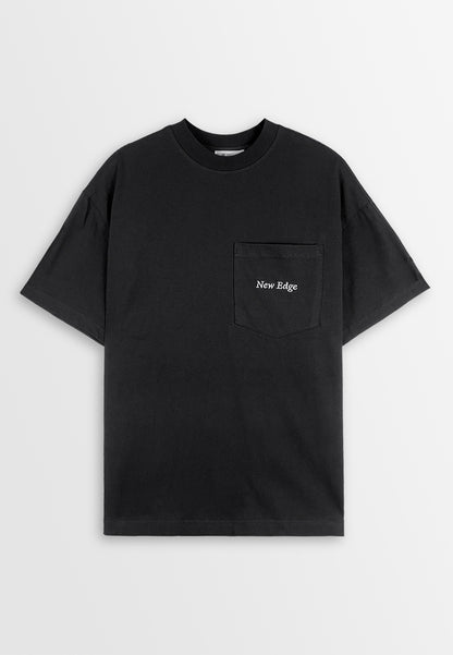 Men Oversized T-Shirt Short Sleeve - Black - 410394