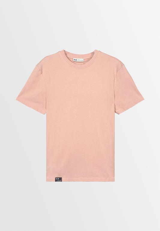 Men Short-Sleeve Basic Tee - Pink - 410019