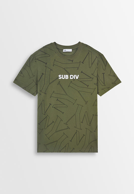 Men Short-Sleeve Graphic Tee - Green - 410191