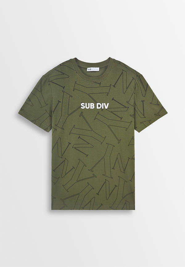 Men Short-Sleeve Graphic Tee - Green - 410191