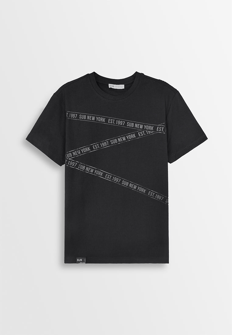 Men Short-Sleeve Graphic Tee - Black - 410264