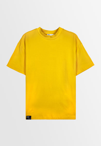 Men Oversized T-Shirt Short Sleeve - Yellow - 310063