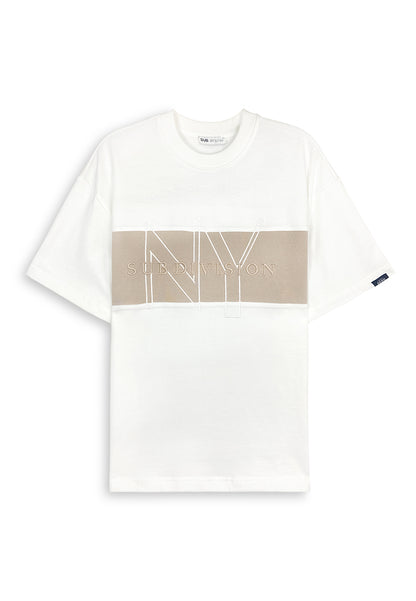 Men Oversized T-Shirt Short Sleeve - White - 410363