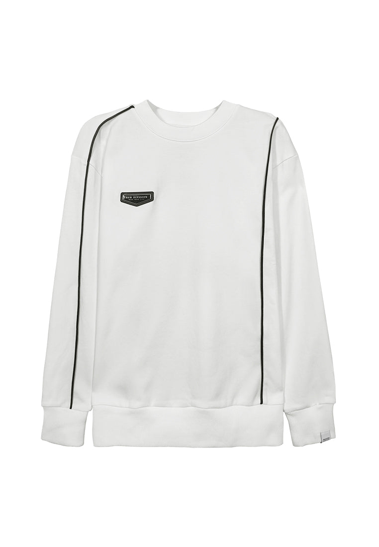 Men Long-Sleeve Sweatshirt - White - M3M885