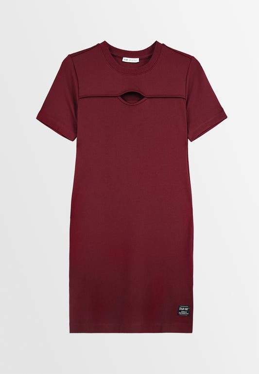 Women Midi Dress - Maroon - 310200