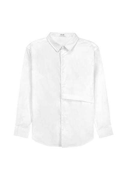 Men Long-Sleeve Shirt - White - 310034