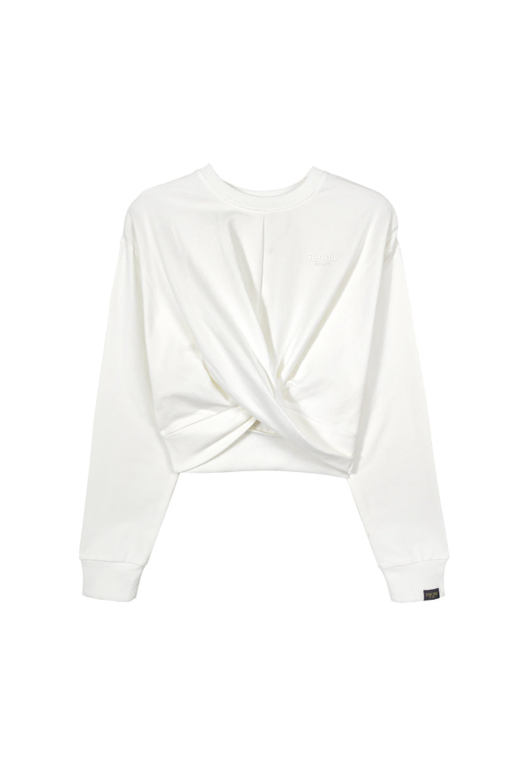 Women Long-Sleeve Sweatshirt - White - 310006