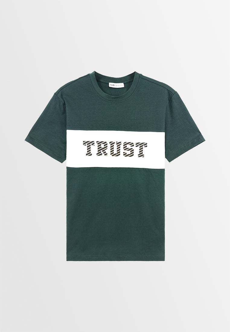 Men Short-Sleeve Graphic Tee - Dark Green - 310058