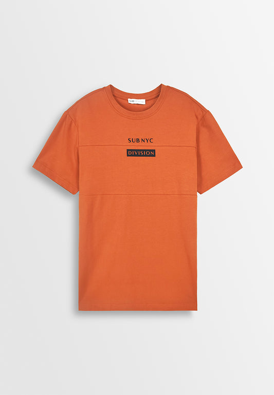 Men Short-Sleeve Graphic Tee - Orange - 410189