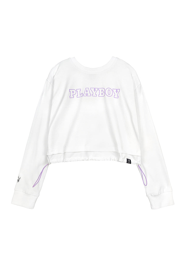 Playboy x SUB Women Long-Sleeve Sweatshirt - White - 410110