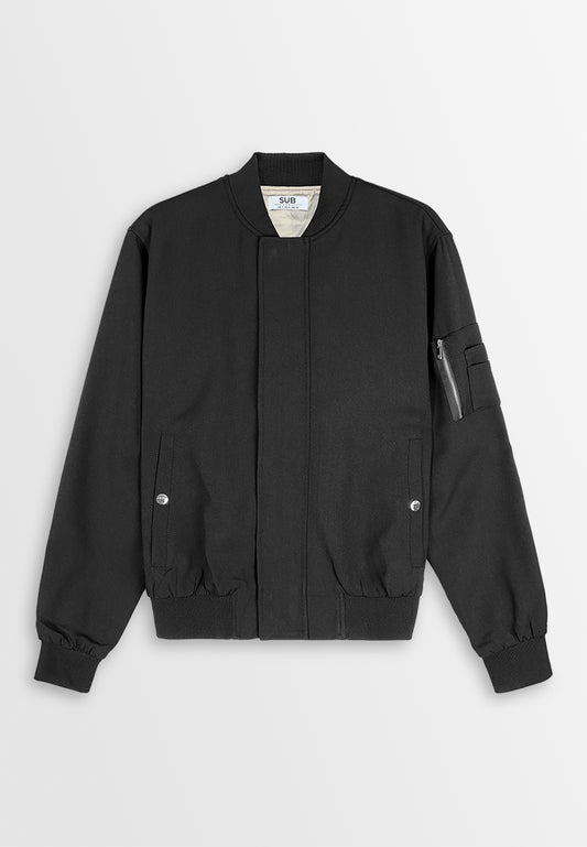 Men Bomber Jacket - Black - 410097