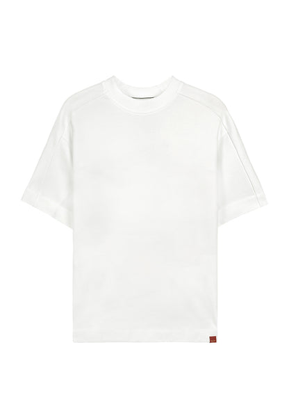 Men Oversized T-Shirt Short Sleeve - White - 410069