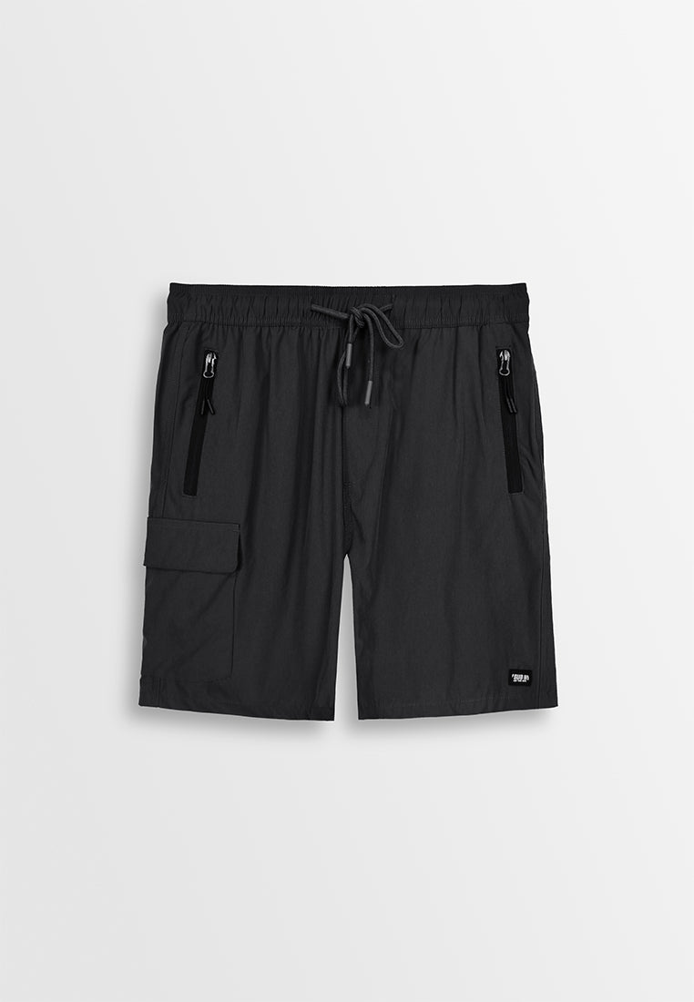 Men Woven Short Jogger - Black - 410053